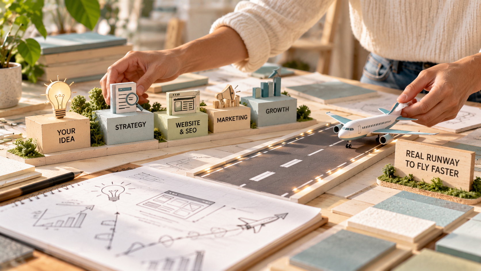 A working conversation about what a business is building or improving.